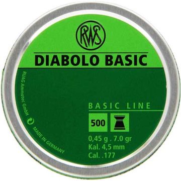 RWS PELLETS 177 DIABOLO BASIC LINE 7.0 GRAINS 300-PACK