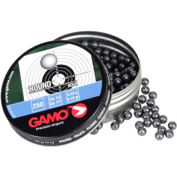 GAMO 177 LEAD ROUNDBALL BB'S 8.2 GRAINS 250PK TIN