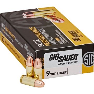 SIG AMMO 9MM 124GR FMJ 50RD 10BX/CS