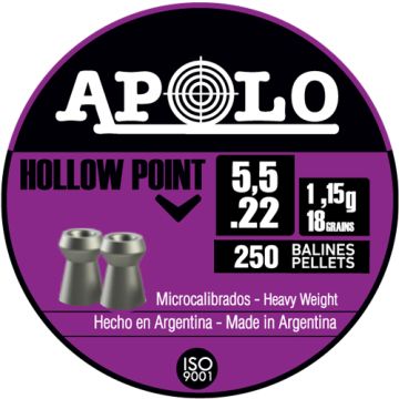 HATSAN APOLO 22 HOLLOW POINT 18 GRAIN 250 PACK