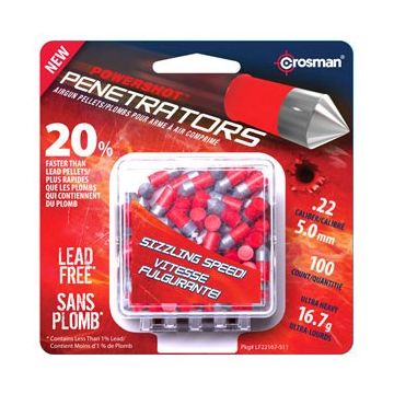 CROSMAN PELLETS 22 LEAD FREE 16.7 GRAIN 100 COUNT