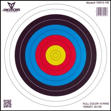 30-06 OUTDOORS PAPER TARGET ARCHERY 10-RING 17"X17" 100CT