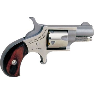 NAA MINI-REVOLVER 22 SHORT 1-1/8" STAINLESS WOOD